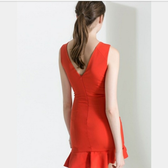 ZARA TUBE DRESS WITH RUFFLE HEM - Picture 2 of 7
